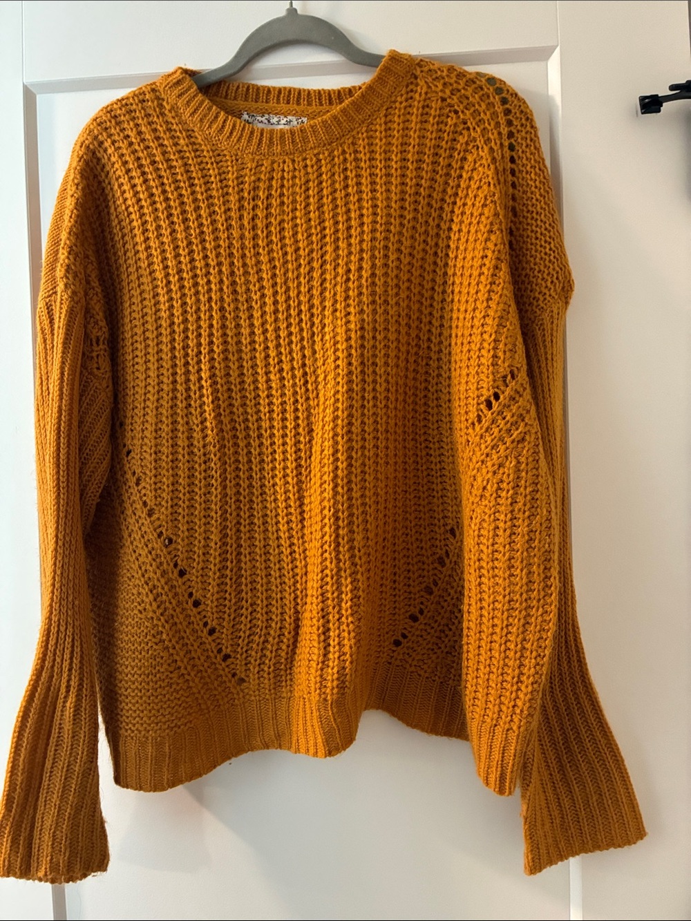 Element Mustard Chunky Crewneck Sweater